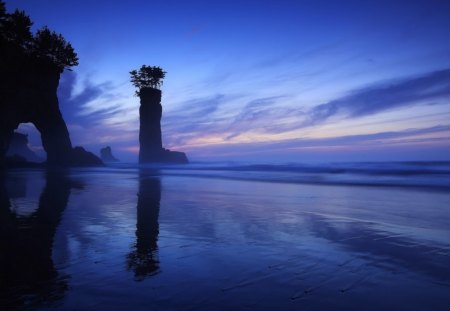 Blue sky - nature, blue sky, sea, clouds