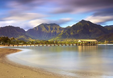 Beach - beach, ocean, water, mountain