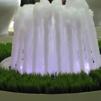 Fountain with a green grass