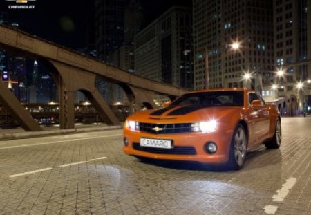 camaro at night