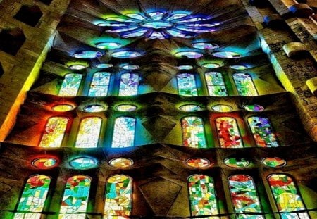 Beautiful Stained Glass - stained, colorful, window, colored, church, glass