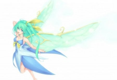 Anime - touhou, girl, wings, anime, long hair