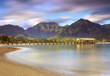 Mountain view - scenery, beach, bay, nature, mountain