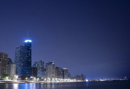 Untitled Wallpaper - chicago, streets, lights, skyscrapers, city, buildings