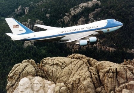 Untitled Wallpaper - 747, air force one, mount rushmore, aeroplane