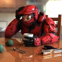 Master Chief Drinking Coffee