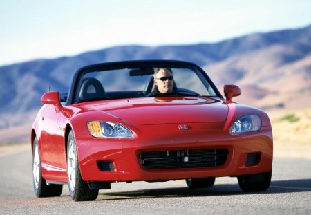 Red Honda S2000 Convertible - s2000, convertible, red