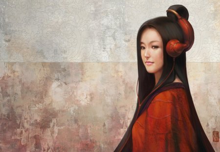 Geisha - anime, girls, geisha