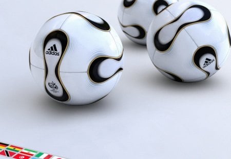 Adidas Football - three, 3d, black and white, adidas, football