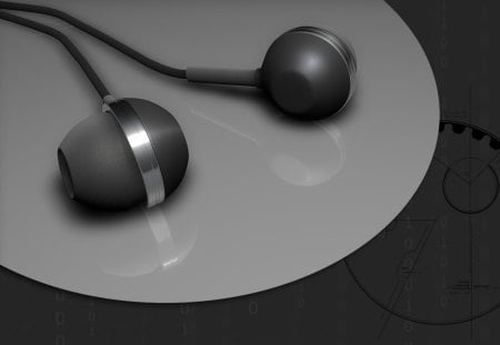 Headphone - abstract, headphone, 3d