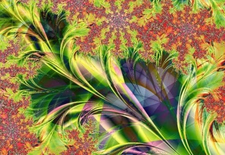 Flowers - flowers, abstract, 3d, pattern, stars