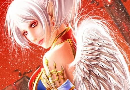 Angel girl - girl, fantasy, angel, wing