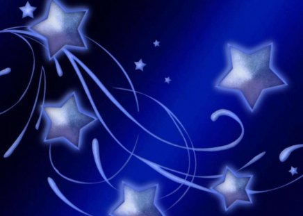 Stars - star, art, abstract, blue