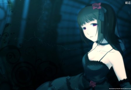 IdolMaster - rose, gothic, dark, anime, girl