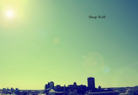 Sleep Well - sky, cityscape, morning, building