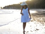 girl walking on the beach