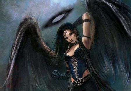 Dark Angel - wings, black, dark, angel