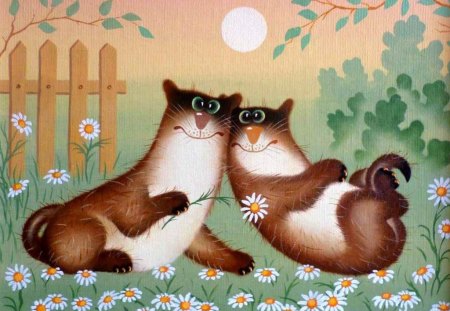 Yesterday, much like Mike Farley A.Zotova. Me too! - a zotova, painting, cute, aer, fence, love