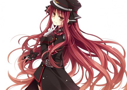 Yarai Miu - long hair, hat, yarai miu, anime, girl