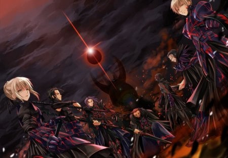 dark armor - dark warriors, manga, anime, fate stay night