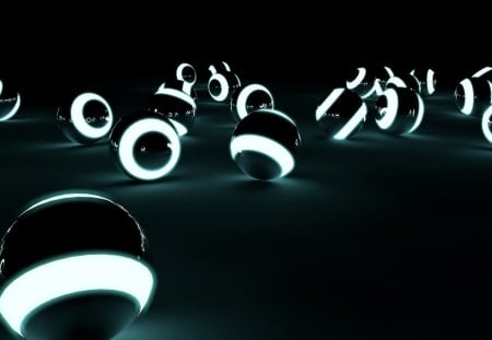 Tron balls - tron, cg, abstract, balls, hd