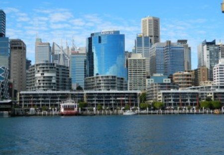 Sydney's Darling Harbour Australia - boats, sydney, water, harbour, buildings