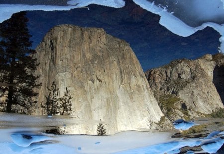 BELA PAISAGEM - azul, neve, natureza, montanha