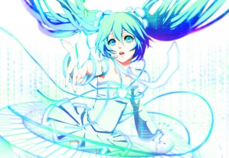 Hatsune Miku - hatsune miku, girl, female, vocaloid, blue