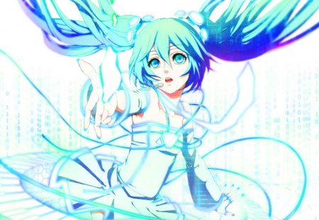 Hatsune Miku - aqua, hot, thigh highs, headset, thighhighs, music, anime girl, white, amazing, art, cool, aqua eyes, artistic, hatsune miku, ecchi, sexy, skirt, song, stunning, vocaloids, program, vocaloid, pink, beautiful, uniform, diva, beauty, nice, twintail, singer, aqua hair, black, virtual, pretty, idol, anime, miku, cute, twin tail, girl, cg, hatsune, microphone, blue, headphones, singing, awesome, digital, outfit