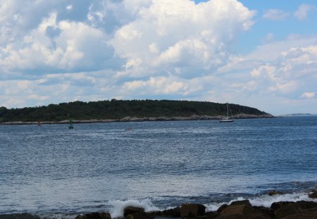 Coast of Maine - maine, water, coast, island