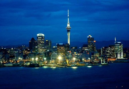 Aukland At Night. - of, the, a, beautiful