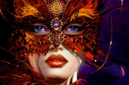 butterfly masked - butterfly, cg, masked, girl