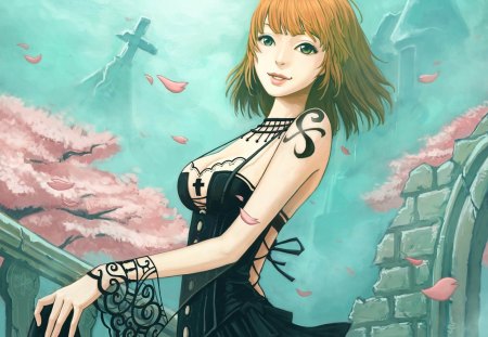 Goth Nami - one piece, girl, orginal, gothic, nami