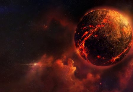 Starcraft - star, planet, space, burn