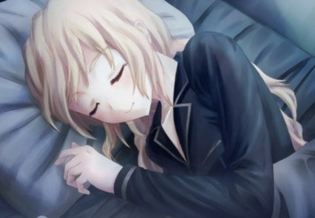 Sleeping!!! - anime, lilly, kawata, girl, cute, sleeping, sweet