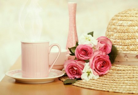 Relax with pink - relax, summer, special, tea, lovely, pink, sweet, drink, afternoon, day