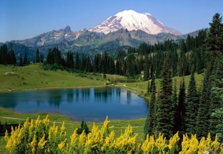 Come And Rest A While - lake, alpine, nature, mountain