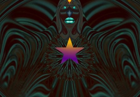 Today I'm Making You the Star - eye candy, collage, 3d, fractal, abstract