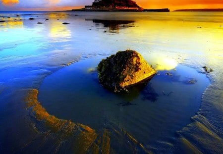 LITTLE ISLAND - stone, beach, landscape, island, sea