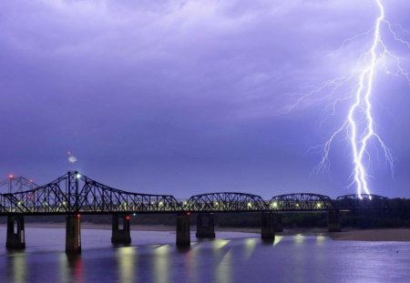 dangerous-bridge - lakes, bridges, nature, lighting