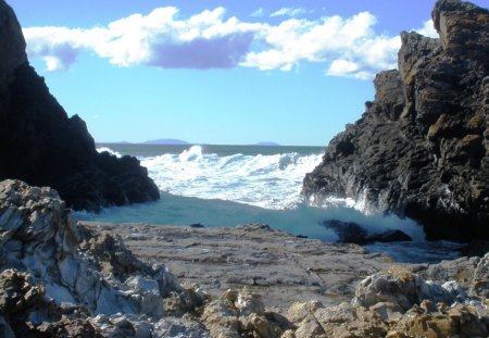 Serenity of Rocks - ocean, nature, rocks, water