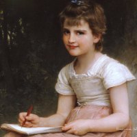 William Bouguereau paintings-Une vocation