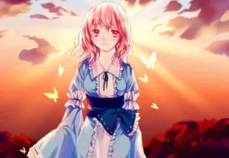 Touhou Saigyoujiyuyuko - gals, cg, saigyouji yuyuko, anime