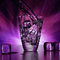 Purple ice glass