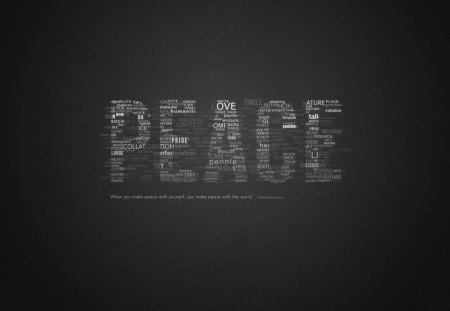 Peace - love, peace, heart, mind