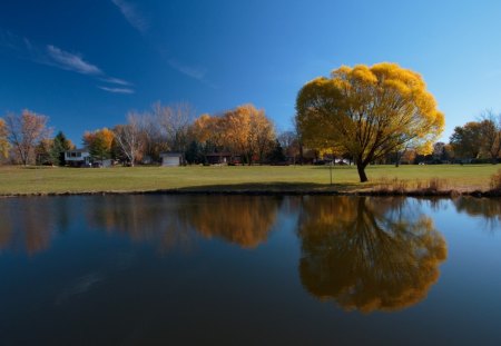 Beautiful reelection - picture, nature, lake, 07, 09, 2012, reflectionm