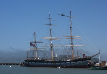 Tall Ship SF Bay - bay, san francisco, tall ship, alcatraz