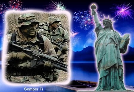 Semper Fi ... America - usa, marines, usmc, recon