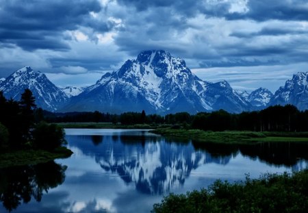 Storm Clouds - storm, mountain, clouds, blue