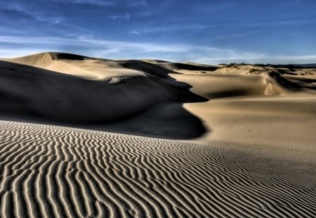 ripples in the dunes - dunes, ripples, desert, sky